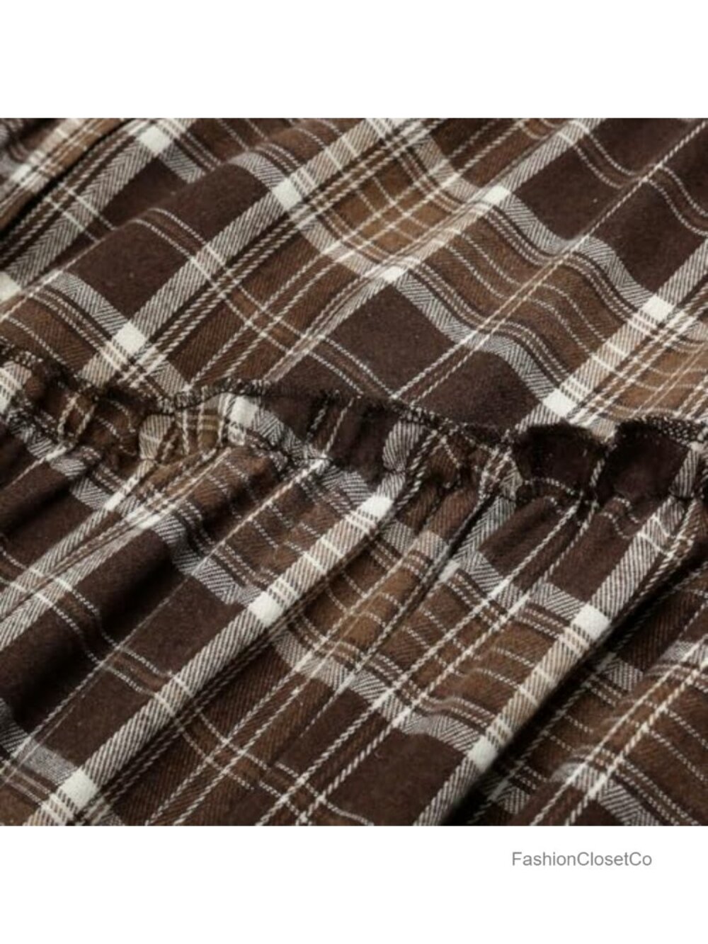 High Waisted Plaid Maxi Skirt with Pockets Renaissance A-Line Flowy - Picture 6 of 6